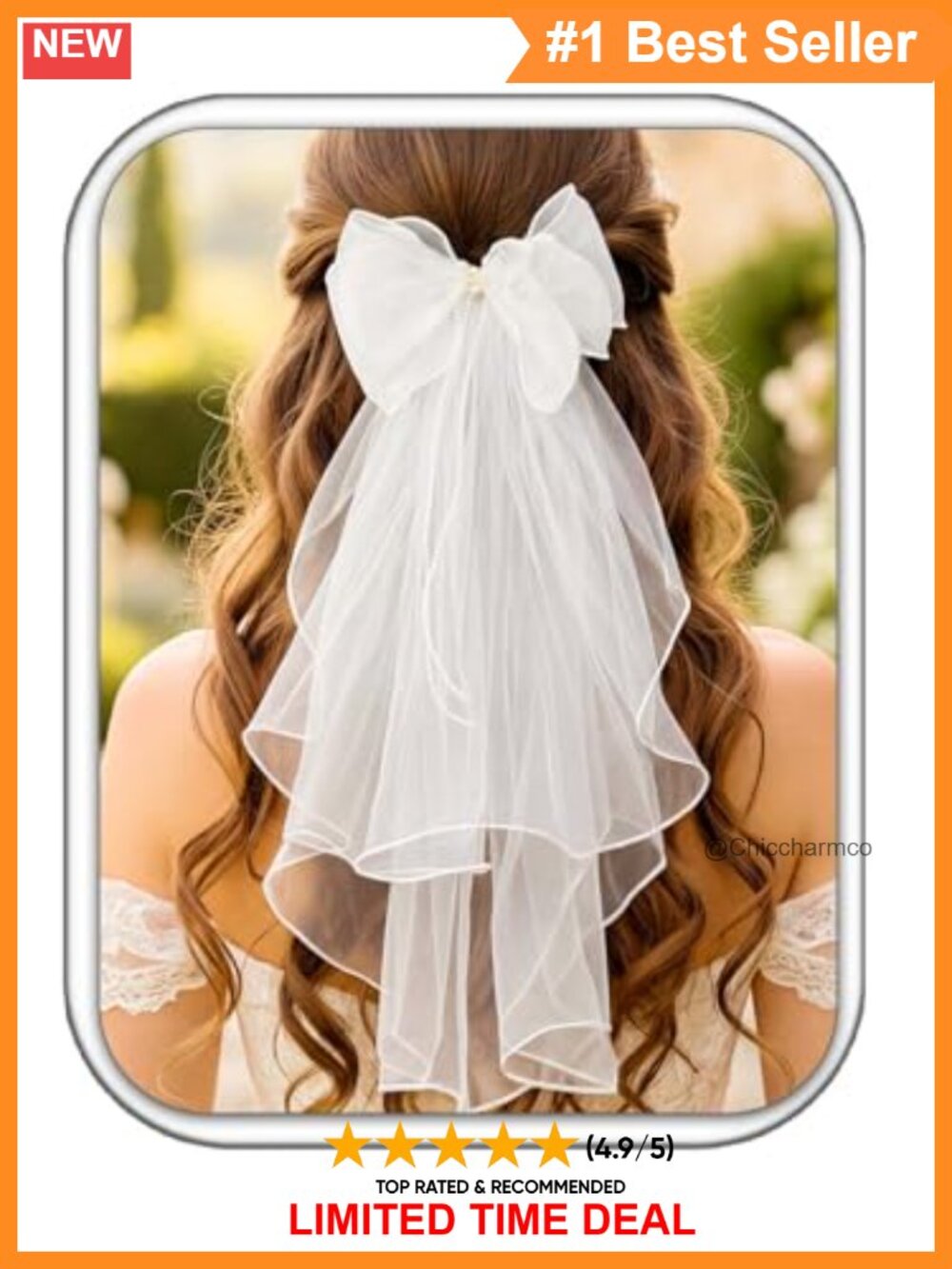 Bow Veil Tulle Pearl Hair Comb Bridal Bachelorette Accessory